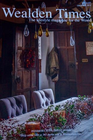 Our extra Large floor cushions included in the Christmas edition of the Wealden Times