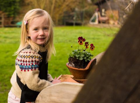 Gardening with kids and family