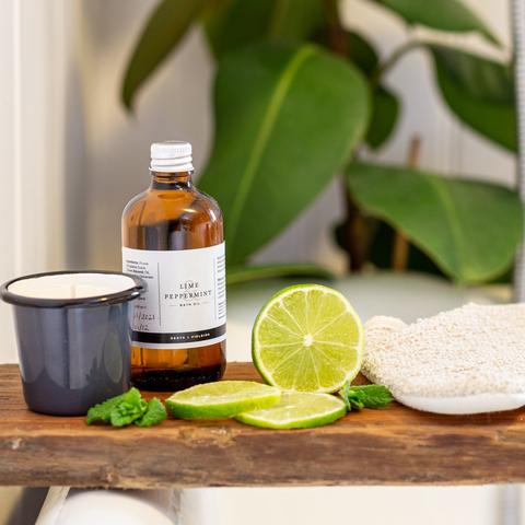 Aromatherapy Bath Gift Set - Lime & Peppermint