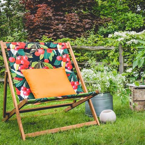 Cherry Print Extra Large Deckchair
