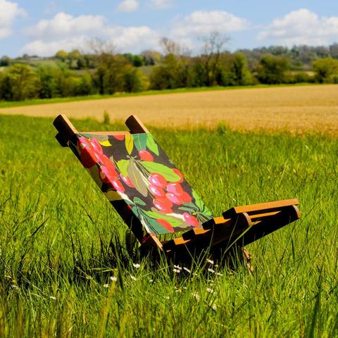 Cherry Patterned Beach Chair
