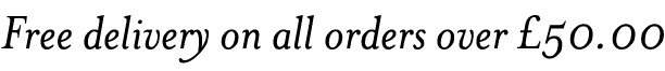Free deliver on orders over £50